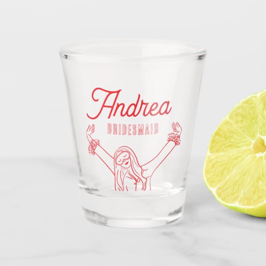 Girls Gone Mild Spa Pajama Bachelorette Party ショットグラス (正面)