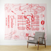 Girls Gone Mild Spa Pajama Bachelorette Party タペストリー (インサイチュ(横))