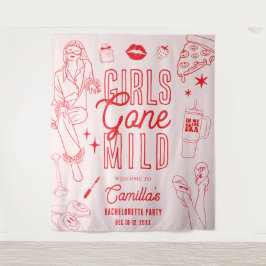 Girls Gone Mild Spa Pajama Bachelorette Party タペストリー