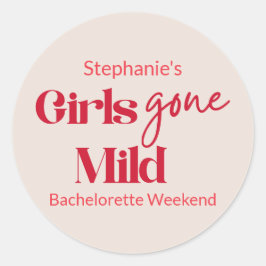 Girls Gone Mild Stylish Bachelorette Beach Weekend ラウンドシール