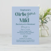 Girls Gone Mild Teal Bachelorette Beach Weekend 招待状 (スタンド正面)