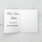 Girls Gone wild Bachelorette party name date bride カード (内部)