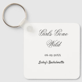 Girls Gone wild Bachelorette party name date bride キーホルダー