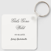 Girls Gone wild Bachelorette party name date bride キーホルダー (裏面)