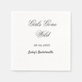 Girls Gone wild Bachelorette party name date bride スタンダードカクテルナプキン