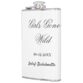 Girls Gone wild Bachelorette party name date bride フラスク (左)