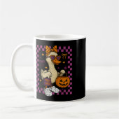 Girls Goose Halloween Spooky Goosey Silly Goose Pu コーヒーマグカップ (左)