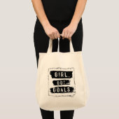 Girls Got Goals Motivational Tote Bag トートバッグ (正面(商品))