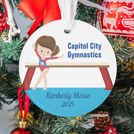 Girls Gymnastics Cute Personalized Gymnast オーナメント