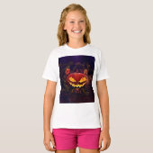 Girl's halloween pumpkin t-shirt tシャツ (正面フル)