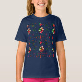 Girl's Happy., Joyfulハート&花Tシャツ Tシャツ (正面)