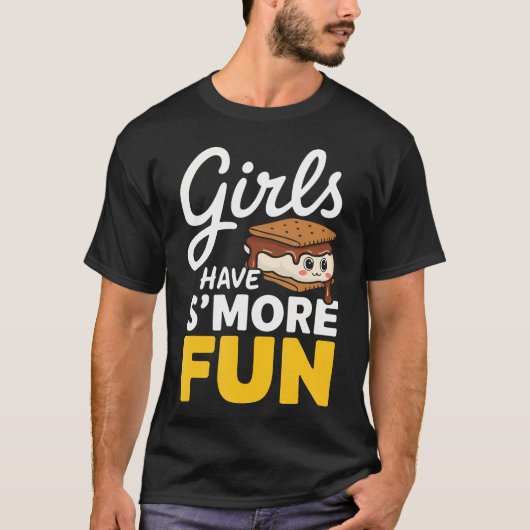 Girls Have S'More Fun Camping Smores Kawaii S'More Tシャツ (正面)