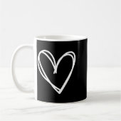 Girls Heart For Women Valentines Day Graphic  コーヒーマグカップ (左)