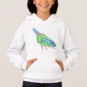 Girl's Hoodie (white) - Oak Treehopper (正面)
