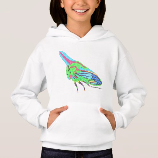 Girl's Hoodie (white) - Oak Treehopper (正面)