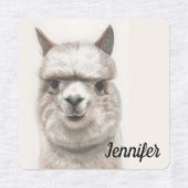 Girl's Iron On Cloths Label名前Llama ラベル (デザイン1)