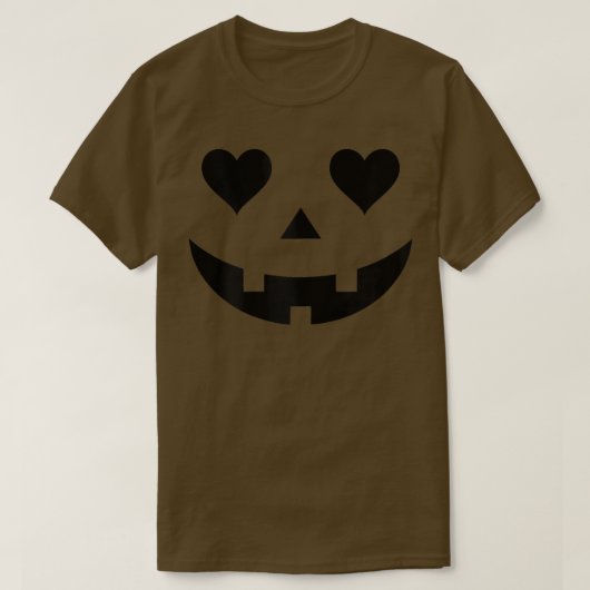 Girls Jack O Lantern Heart Eye Pumpkin Face Jackol Tシャツ (デザイン正面)
