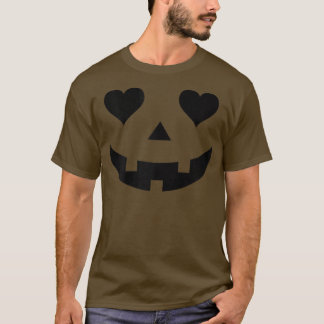 Girls Jack O Lantern Heart Eye Pumpkin Face Jackol Tシャツ
