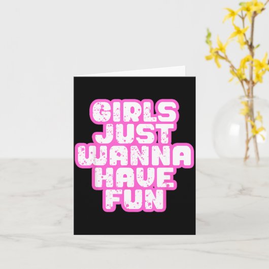 Girls Just W Have Fun  カード (黄色い花)