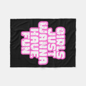 Girls Just W Have Fun  フリースブランケット (正面(横))