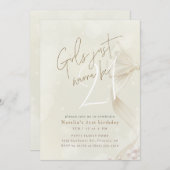 Girls Just Wanna Be 21 | Bow Coquette Birthday 招待状 (正面/裏面)