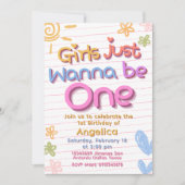 Girls Just Wanna Be One 誕生日 招待状 (正面)