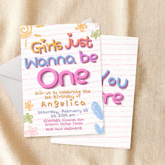 Girls Just Wanna Be One 誕生日 招待状