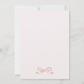 Girls Just Wanna Be One 1st Birthday Pink Gingham 招待状 (裏面)