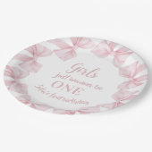 Girls just wanna be One Pink Bow  ペーパープレート (アングル)