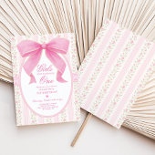 Girls Just Wanna Be One: Pink Bow 1st Birthday 招待状