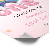 Girls Just Wanna Be One Rainbow 1st Birthday ポスター (角)