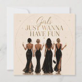 Girls Just Wanna Have Fun サンクスカード サンキューカード (正面)