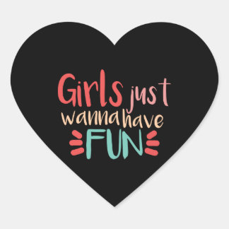 Girls just wanna have fun ハートシール