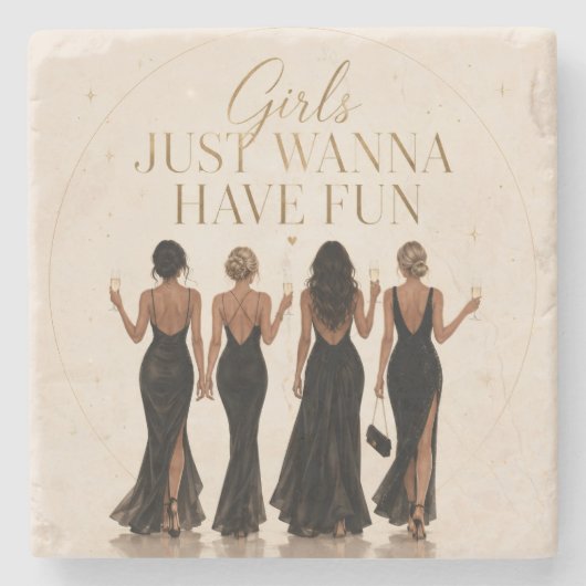 Girls Just Wanna Have Fun バチェラーコースター ストーンコースター (正面)