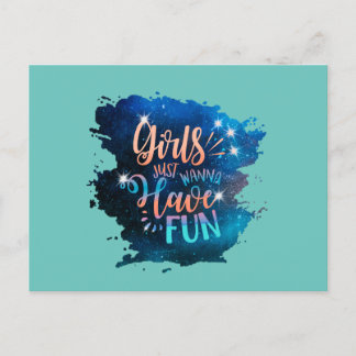 Girls just wanna have fun ポストカード