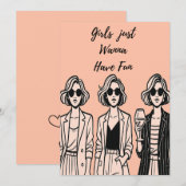 Girls just wanna have fun Card 案内状 (正面/裏面)