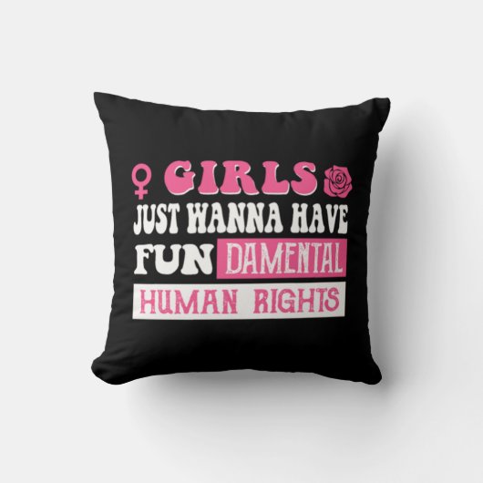 Girls just wanna have fundamental human rights  クッション (正面)
