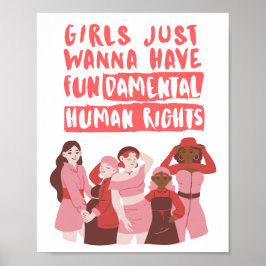 Girls Just Wanna Have Fundamental Human Rights Wal ポスター