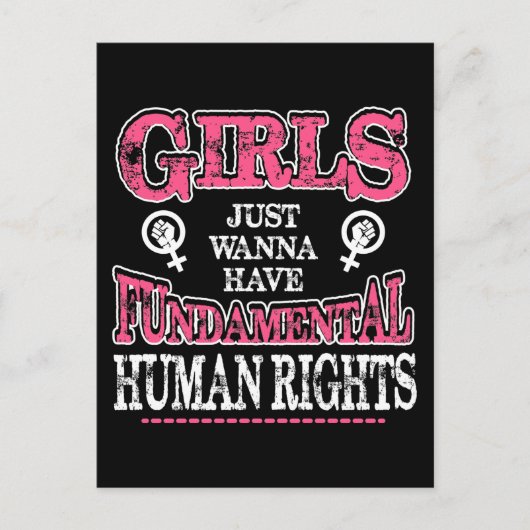 Girls Just Wanna Have Fundamental Rights ポストカード (正面)