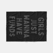 Girls Just Want Have Fund Sticker フリースブランケット (正面(横))