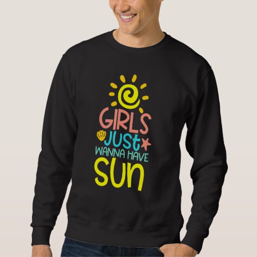 Girls Just Want Sun Summer Graphic 2 スウェットシャツ (正面)