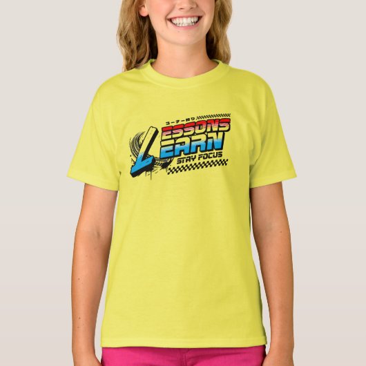 GIRLS/KIDS FOCUS LESSONS LEARN Tシャツ (正面)