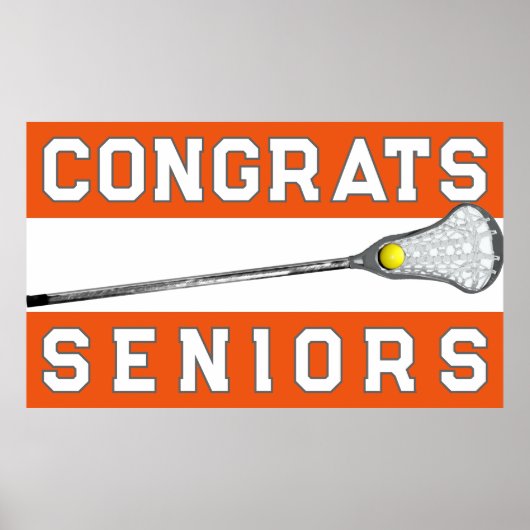 Girls Lacrosse Congrats ポスター (正面)