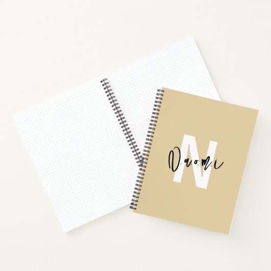 Girls’ Light Beige "Naomi" Notebook – Spiral ノートブック (内部)