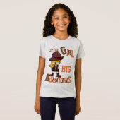 GIRLS love ADVENTURES Add name Back Girl Power Tシャツ (正面フル)