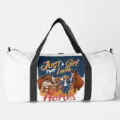 Girl's Love For Horses Unbridled ダッフルバッグ (正面)