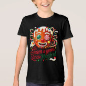 Girls' Magical Gingerbread Cookie Candy Christmas トライブレンドTシャツ (正面)