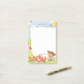 Girl's Mitvah Note - 4x6 Sticky Notepad ポストイット (デスク上)