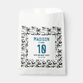 Girls Modern Black Gymnastics Kids 10th Birthday フェイバーバッグ (正面)