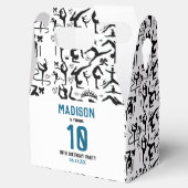 Girls Modern Black Gymnastics Kids 10th Birthday フェイバーボックス (オープン)